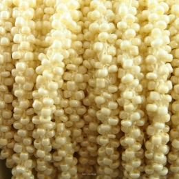 Taśma z koralikami Kremowa 20cm