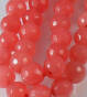 Jade balls facetted 6mm Raspberry cord approx. 40cm