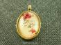 Medalion 3D Kaboszon Rose - Leaves 40/25mm kolor złoty 