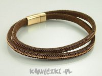 Bransoletka Rzemień Eko Skóra Podwójna 38cm