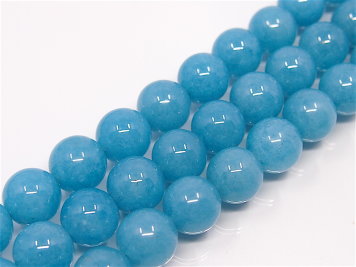 Quartz Blue Balls 12mm Cord 33pcs