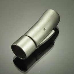 Verschlussdruck 30/10mm Edelstahl 8mm Loch silver matt