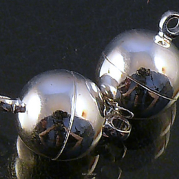 Magnetverschluss, 10mm Kugel, Silber