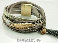 Bransoletka Rzemień Eko Skóra Podwójna 39cm