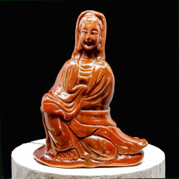 Rzeźba, Bogini Guanying Piasek Pustyni, 11,7x9x3 cm