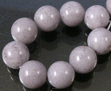 Pastel jade beads 8mm milky gray cord 40cm