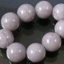 Pastel jade beads 8mm milky gray cord 40cm
