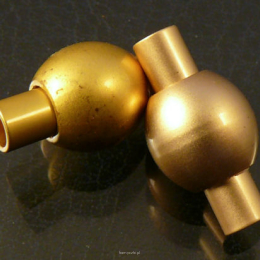 Verschluss Magnet Edelstahl 9mm bullet hole 4mm Goldfarbe