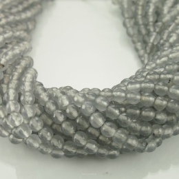 Jadeit Kule Fasetowane 6mm Jasny Szary Sznur ok. 40cm