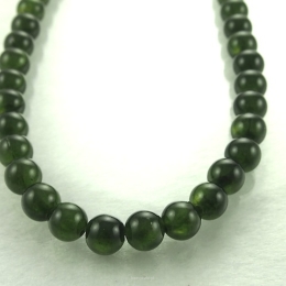 Semitransparent jade beads 8m Bottled green cord 40cm