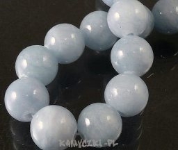 Pastel jade beads 8mm Pigeon blue string 40cm