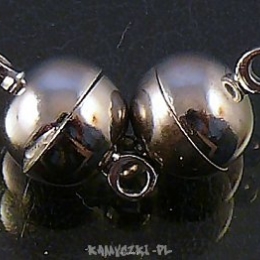 Magnetverschluss, Kugel 10mm, Farbe dunkelsilber