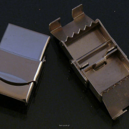 Schnappverschluss 25 / 17mm, Loch 14 / 3mm dark silver