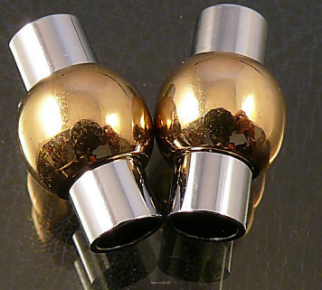 Magnetverschluss 11mm Edelstahl Einschussloch 5mm Silber-Gold