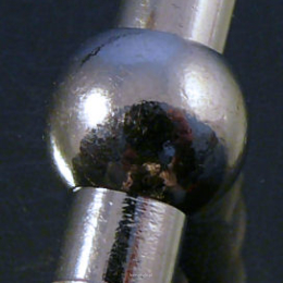 Magnetverschluss 17mm 10mm Einschussloch 5mm dunklen Silber
