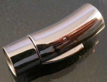Verschlussdruck 30/10mm Edelstahl 8mm Loch dark silver
