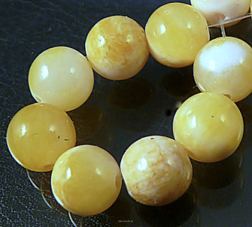 Pastell Jade kugeln 8mm gelbe und weiße Seil 40cm