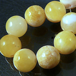 Pastell Jade kugeln 8mm gelbe und weiße Seil 40cm