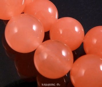 Jade Pastel Salmon Balls 14mm Schnur 28pcs