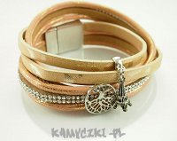 Bransoletka Rzemień Eko Skóra Podwójna 40cm