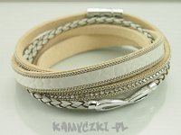 Bransoletka Rzemień Eko Skóra Podwójna 39cm