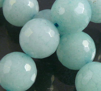 Jade Color Balls 10mm facettierten Mint Schnur 38pcs