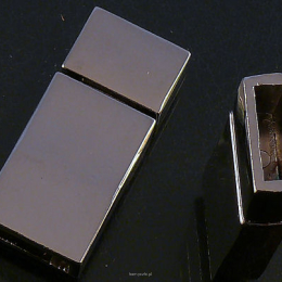 Zapięcie Magnetyczne Zatrzaskowe 29/13mm otwór 10/3mm kolor ciemne srebro
