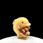 Rzeźba,Netsuke, Delfin, 44/37/32 mm - 2