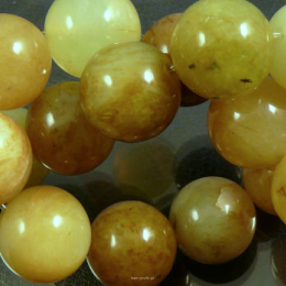 Natural Jade Sphere 16mm Cord 25pcs