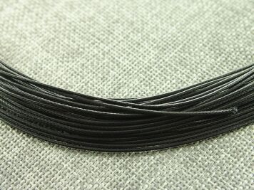 Sznurek Woskowany 1mm Czarny 70cm