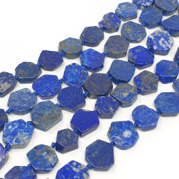 Lapis Lazuli Pastylka Błysk 13x14 mm Sznur 40cm