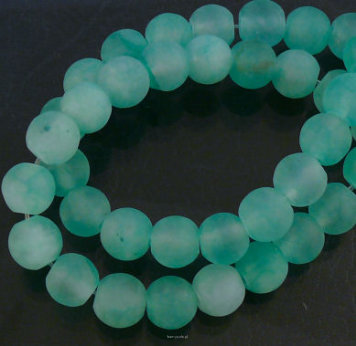 Jadeit Matowy Kule 6mm Aquamarine Sznur ok. 40cm