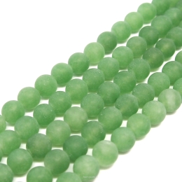 Jade Matt beads 8mm Green cord 40cm