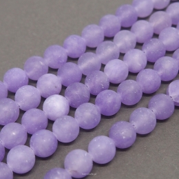  Jade Matt beads 8mm Purple Cord 40cm