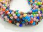 Jade balls faceted 8mm color mix Cord 40cm