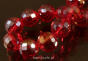 Crystal faceted round beads 10mm Siam AB Cord 65cm 72pcs
