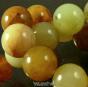 Natural jade balls 14mm Cord 29pcs