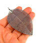 Wisiorek Liść Naturalny Ciemne Srebro  6x8 cm - 2
