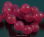 Jade balls facetted 10mm Fuchsia Cord 40cm 38pcs