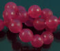 Jade balls facetted 10mm Fuchsia Cord 40cm 38pcs