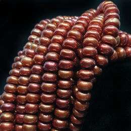 Perła Naturalna Ruda Oponka 9x6 mm 
