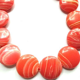 Rodonit Pink Talarek 18mm Cord 40cm