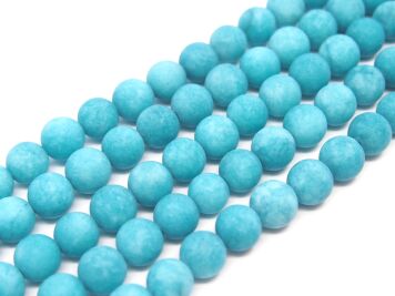 Jade Matt Kugeln 8mm Blau Schnur 40cm