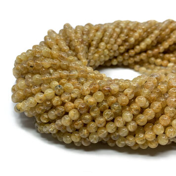 Kwarc z Rutylem Kule 4.5 mm Sznur 40 cm