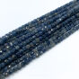Szafir Birma Kostka Fasetowana 5 mm Sznur 40cm - 3