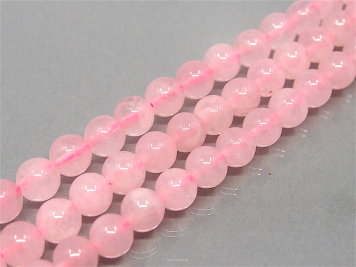 Quartz Pink, 8mm beads, rope 40cm, 47 Ball