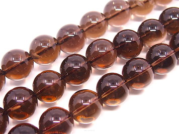 Smoky Quartz 18mm balls Cord 40cm 22pcs