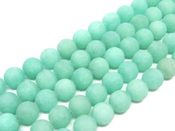 Jade Matt balls 8mm Dark Mint cord 40cm