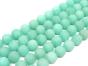 Jade Matt balls 8mm Dark Mint cord 40cm