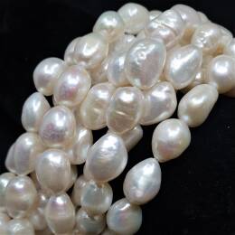 Perła Naturalna Biała Barok 10x14 mm